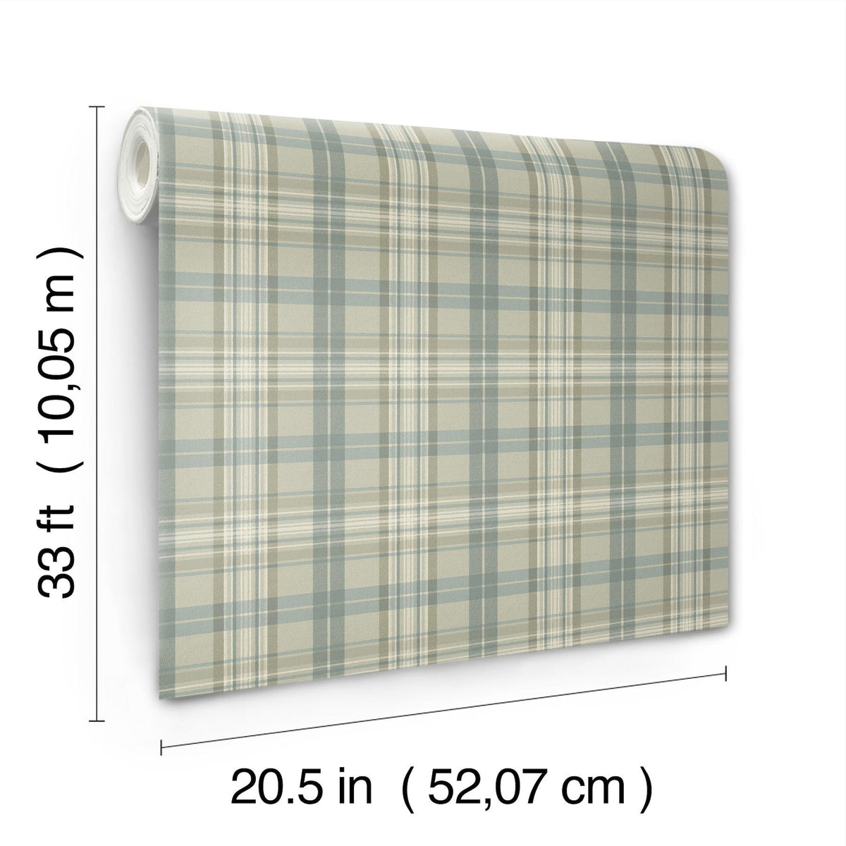 York Austin Sage Plaid Wallpaper