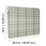 York Austin Sage Plaid Wallpaper