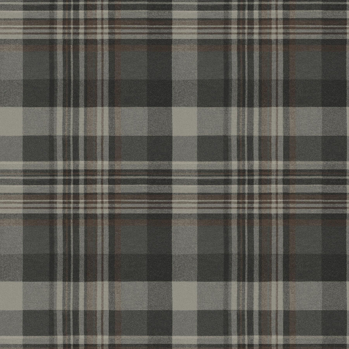 York Dutton Plaid Charcoal Flannel Wallpaper