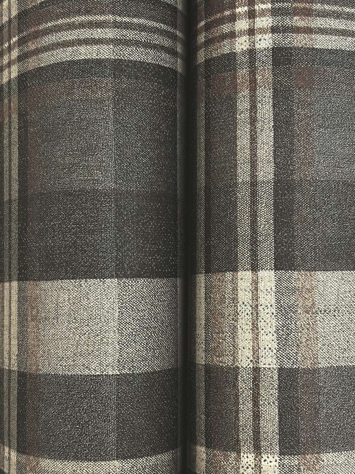 York Dutton Plaid Charcoal Flannel Wallpaper