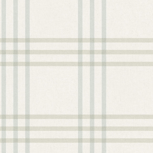 York Fletcher Aqua Plaid Wallpaper