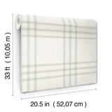 York Fletcher Aqua Plaid Wallpaper