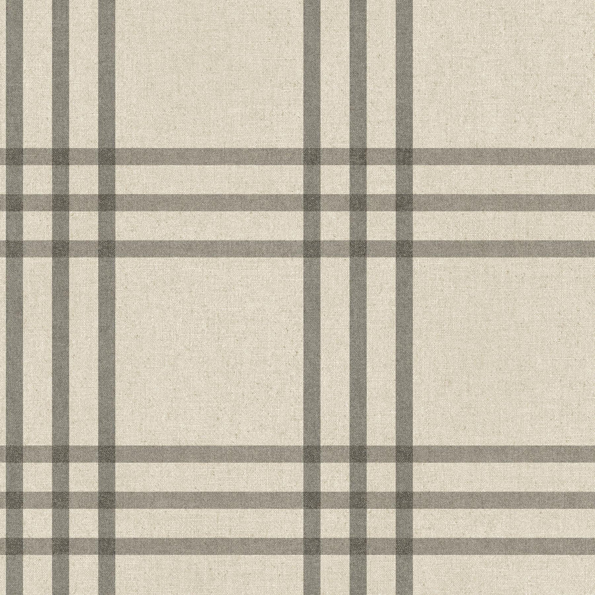 York Fletcher Black Plaid Wallpaper