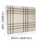 York Fletcher Black Plaid Wallpaper
