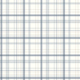 York Burgess Blue Plaid Wallpaper
