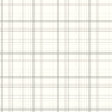 York Burgess Light Grey Plaid Wallpaper