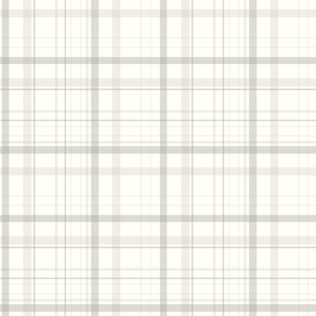 York Burgess Light Grey Plaid Wallpaper