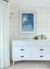 York Burgess Light Green Plaid Wallpaper