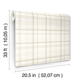 York Burgess Light Green Plaid Wallpaper