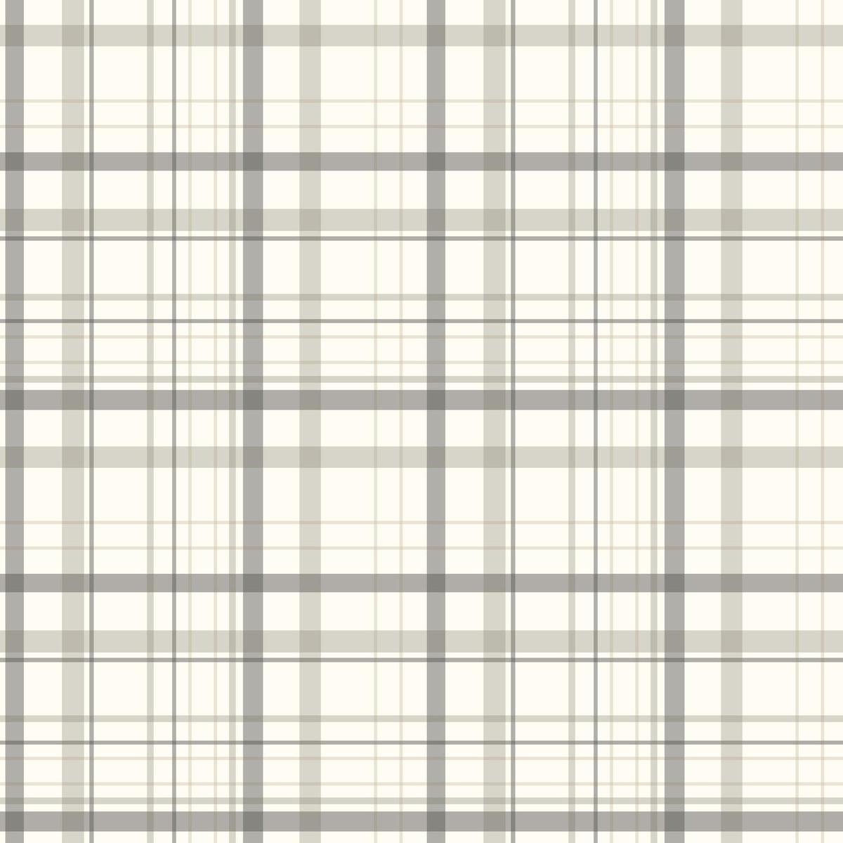 York Burgess Charcoal Plaid Wallpaper