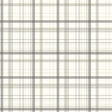 York Burgess Charcoal Plaid Wallpaper