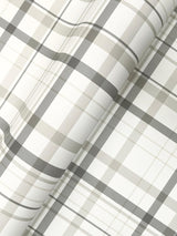 York Burgess Charcoal Plaid Wallpaper