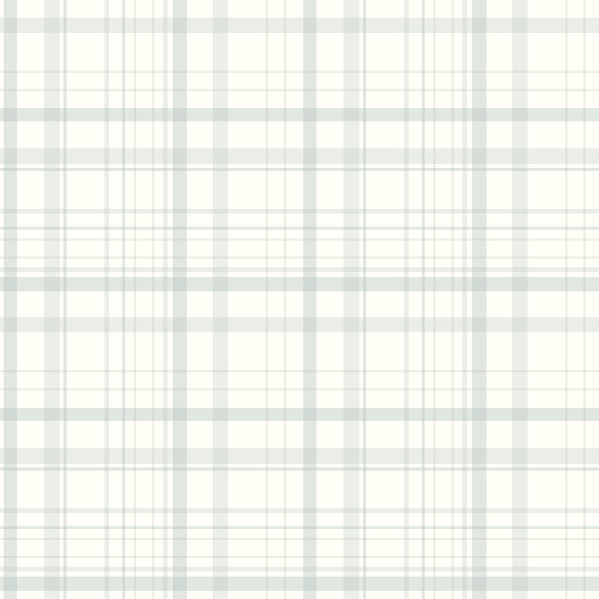 York Burgess Light Blue Plaid Wallpaper