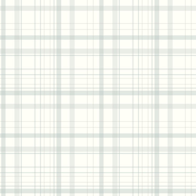 York Burgess Light Blue Plaid Wallpaper