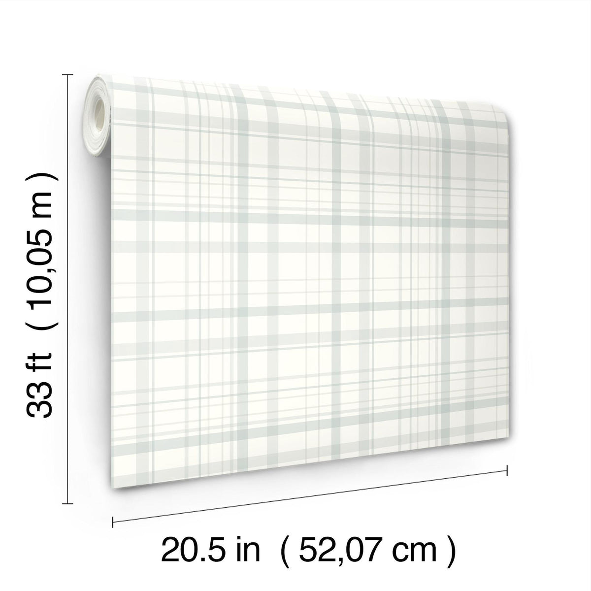 York Burgess Light Blue Plaid Wallpaper
