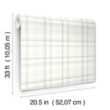 York Burgess Light Blue Plaid Wallpaper