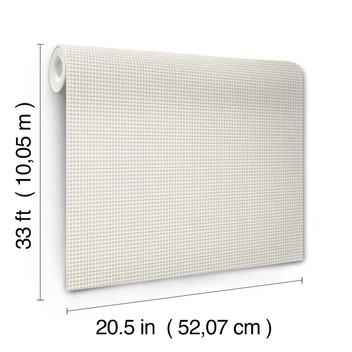 York Prescott Grey Glen Check Wallpaper