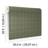 York Prescott Dark Green Glen Check Wallpaper