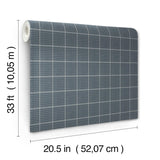 York Prescott Navy Glen Check Wallpaper
