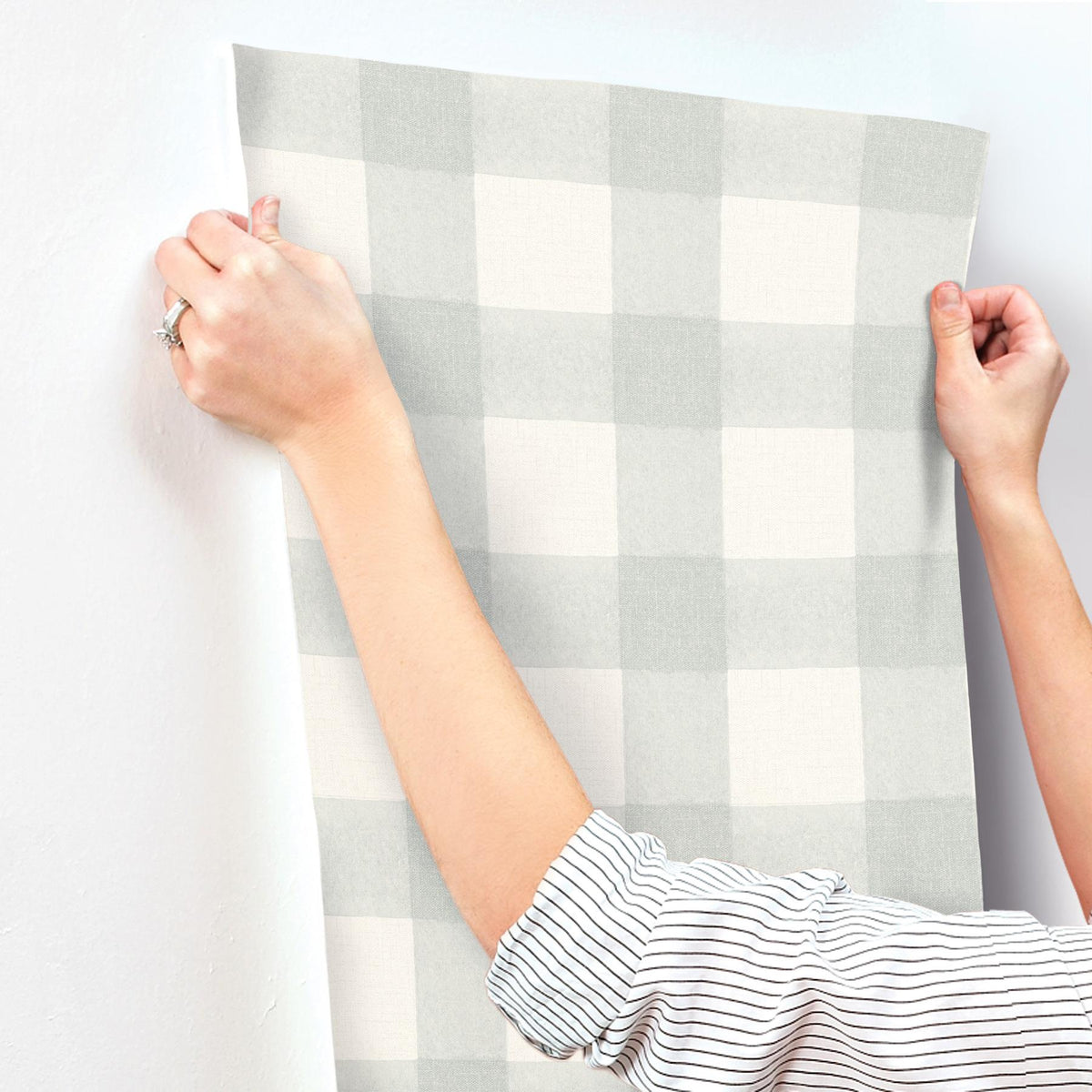 York Thorpe Aqua Plaid Wallpaper