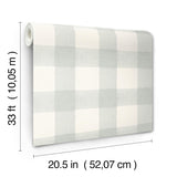 York Thorpe Aqua Plaid Wallpaper