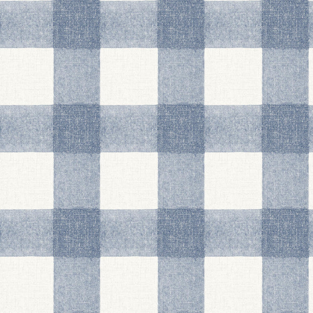 York Thorpe Blue Plaid Wallpaper
