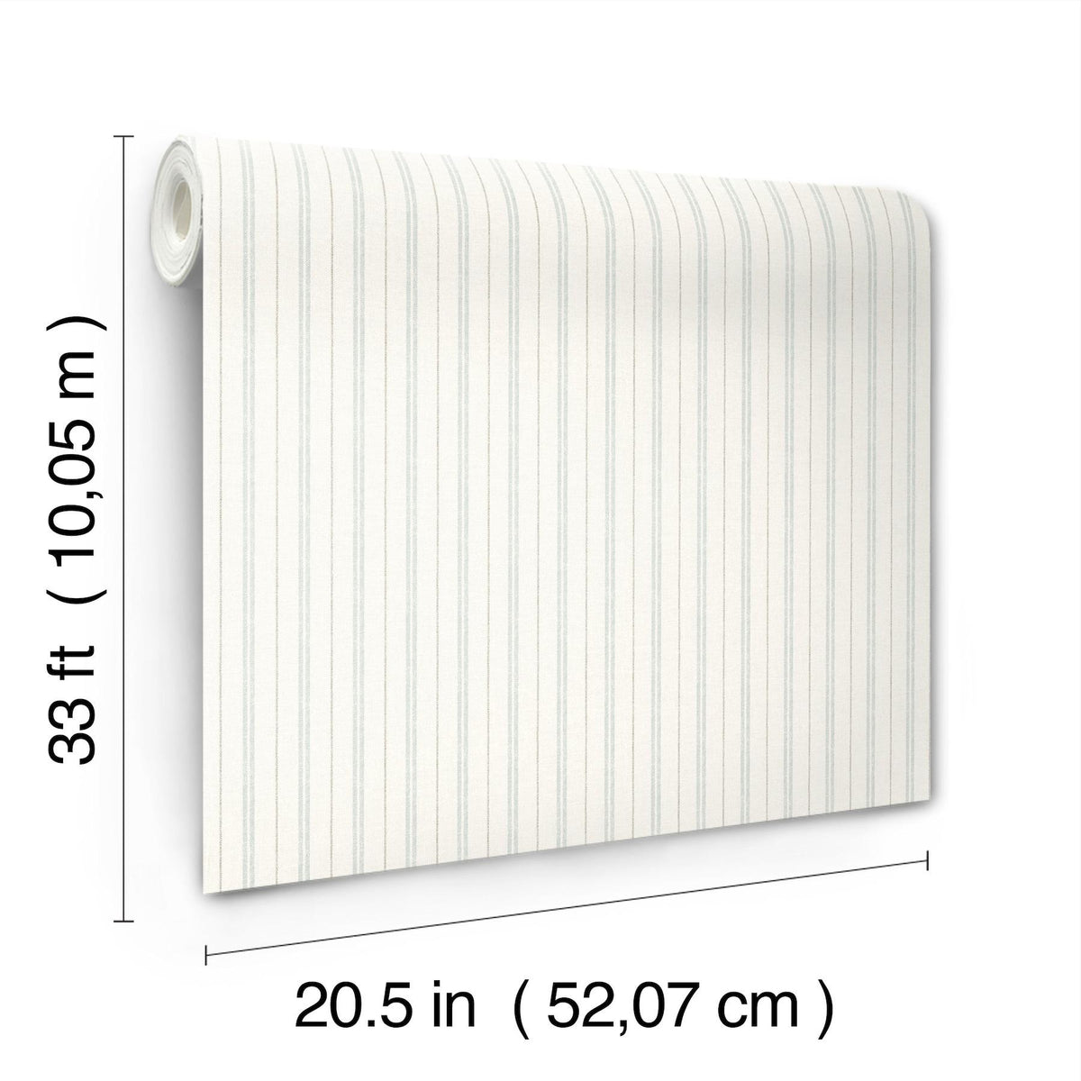 York Harville Aqua Double Stripe Wallpaper