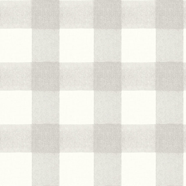 York Thorpe Light Grey Plaid Wallpaper
