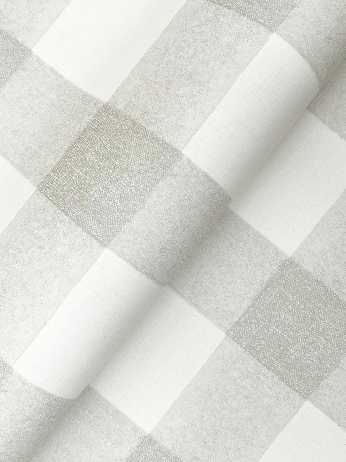 York Thorpe Light Grey Plaid Wallpaper