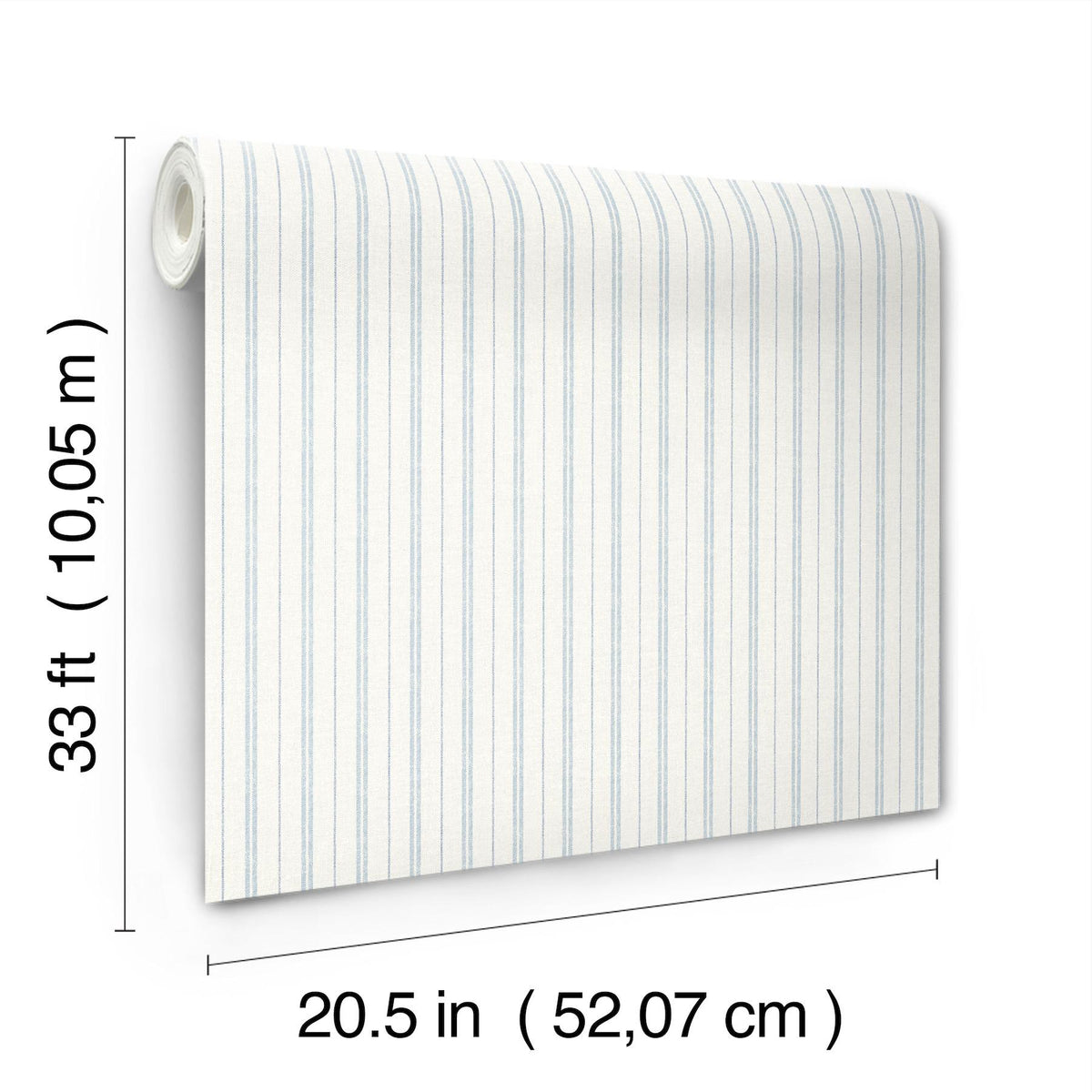 York Harville Light Blue Double Stripe Wallpaper