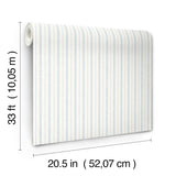 York Harville Light Blue Double Stripe Wallpaper