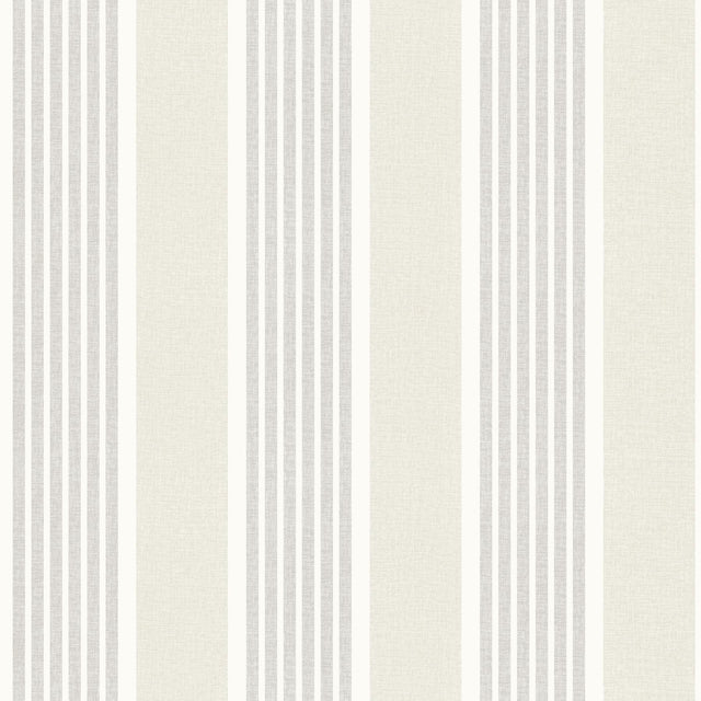 York Bingley Light Grey Embellished Stripe Wallpaper
