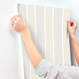 York Bingley Light Grey Embellished Stripe Wallpaper