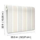 York Bingley Light Grey Embellished Stripe Wallpaper