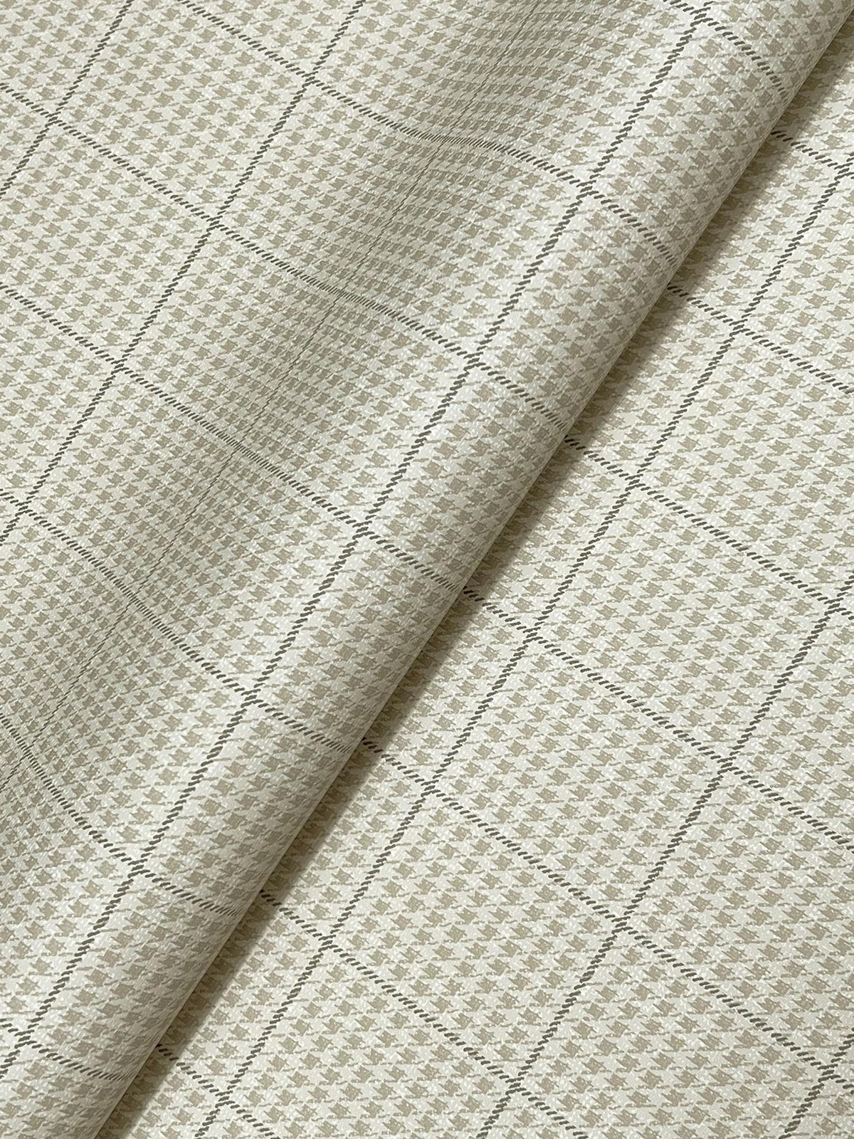 York Prescott Taupe Glen Check Wallpaper