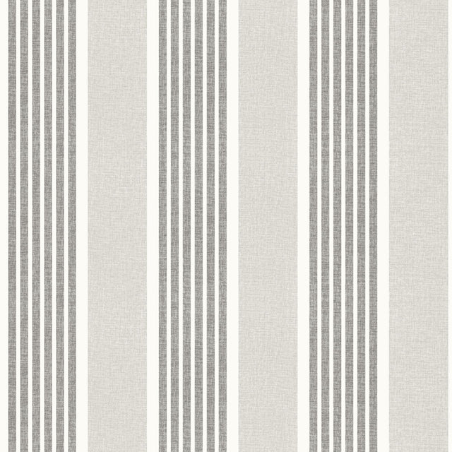 York Bingley Charcoal Embellished Stripe Wallpaper