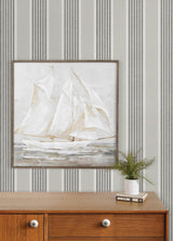 York Bingley Charcoal Embellished Stripe Wallpaper