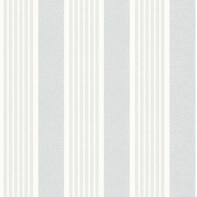 York Bingley Light Blue Embellished Stripe Wallpaper