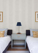York Maddox Light Grey Flannel Stripe Wallpaper