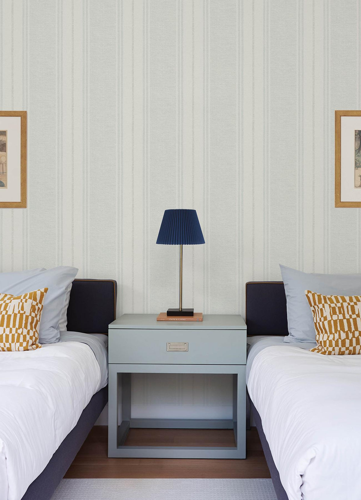 York Maddox Light Blue Flannel Stripe Wallpaper