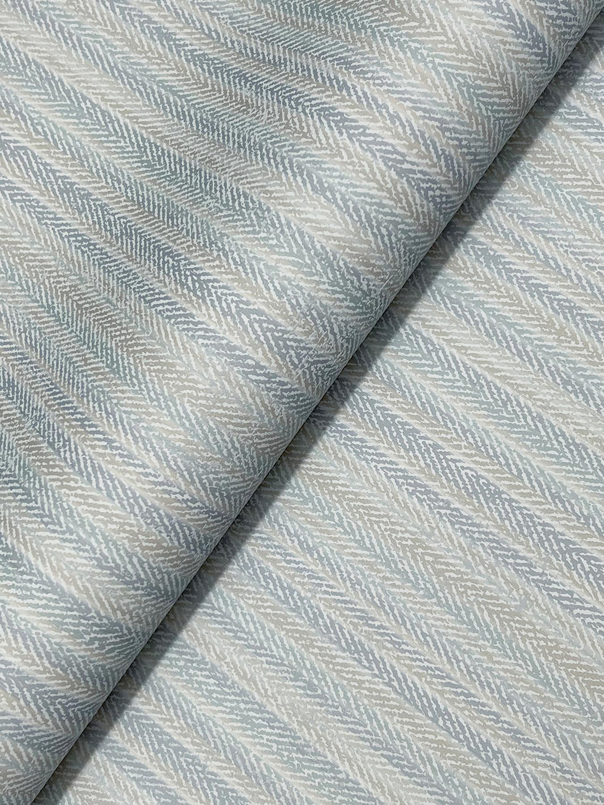 York Stokes Blue Chevron Stripe Wallpaper