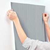 York Stokes Blue Chevron Stripe Wallpaper