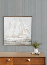 York Stokes Blue Chevron Stripe Wallpaper