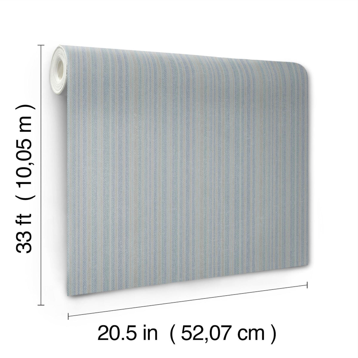 York Stokes Blue Chevron Stripe Wallpaper