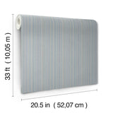 York Stokes Blue Chevron Stripe Wallpaper