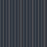 York Lascelle Navy Modern Pinstripe Wallpaper