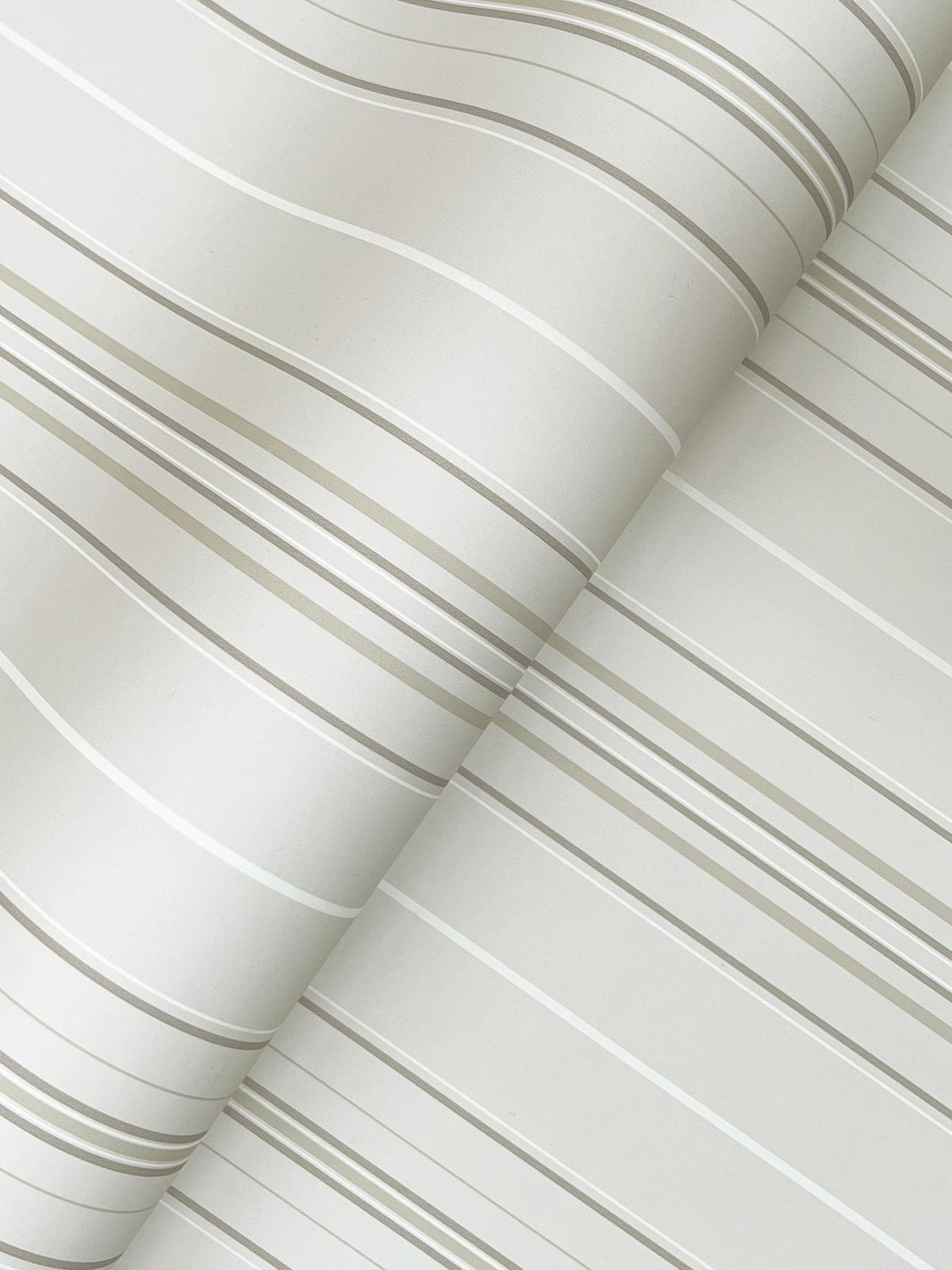 York Lascelle Light Grey Modern Pinstripe Wallpaper