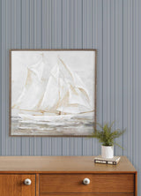 York Lascelle Light Blue Modern Pinstripe Wallpaper