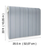 York Lascelle Light Blue Modern Pinstripe Wallpaper