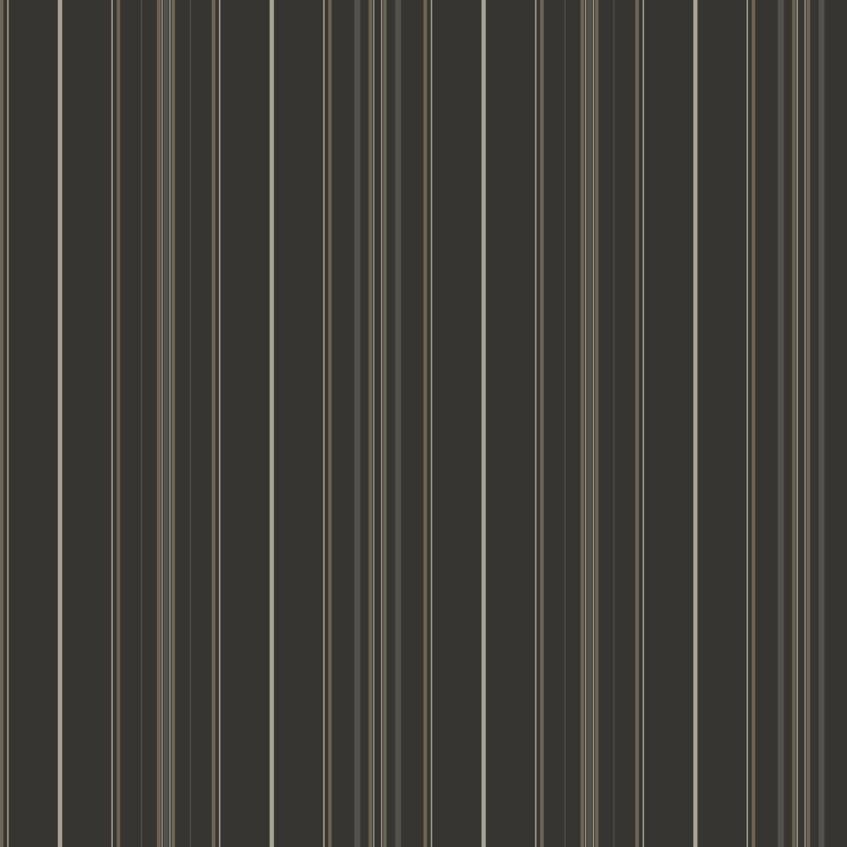 York Lascelle Black Modern Pinstripe Wallpaper